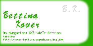 bettina kover business card